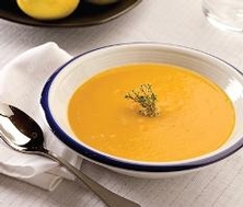 Potage à la courge et aux pommes