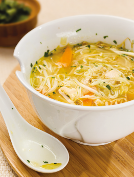 Soupe-repas au poulet ou aux crevettes
