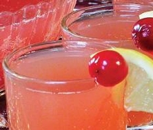 Punch pétillant aux canneberges