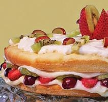 Gâteau salade de fruits et vanille