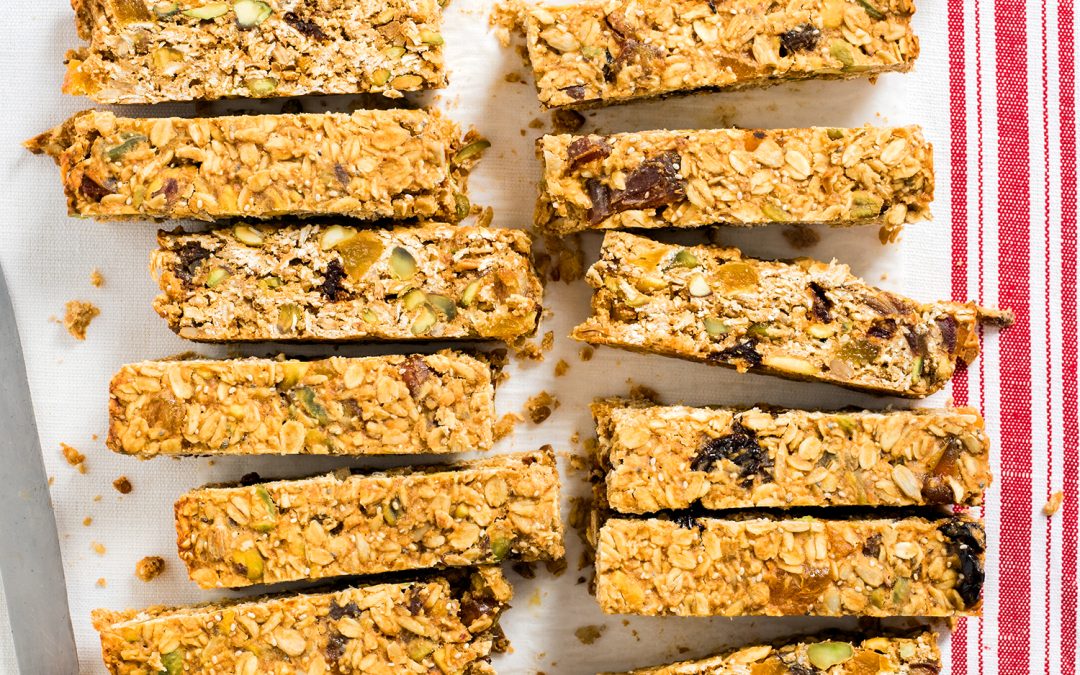 Barres granola aux fruits et aux noix