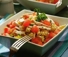 Salade colorée de dinde fumée