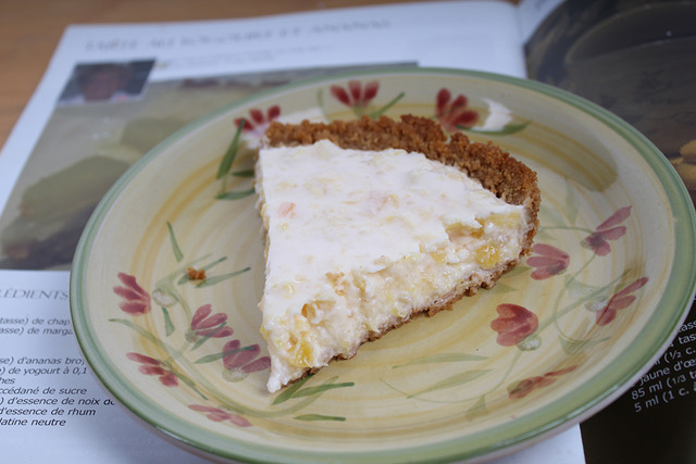 Tarte au yogourt et aux ananas