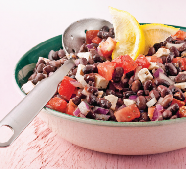 Salade de haricots noirs à la grecque