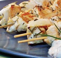Brochettes de poulet dijonnaises