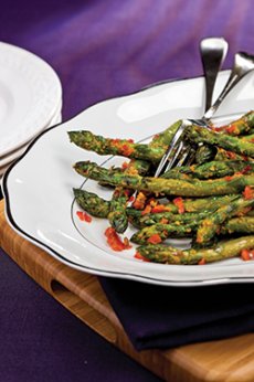 Asperges croquantes au basilic