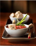 Fondue chinoise de poulet, sauce aux prunes