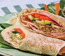 Roulé à la dinde et houmous