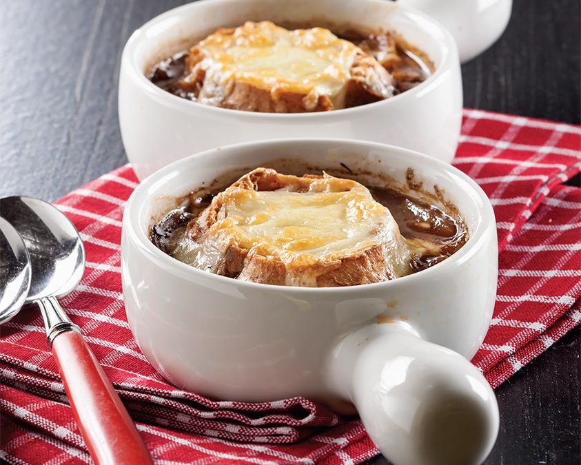Soupe à l’oignon gratinée
