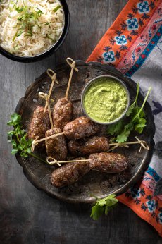 Brochettes de bœuf haché l’indienne