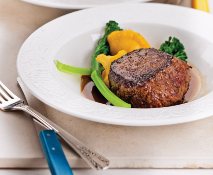 Médaillons de bœuf, jus à l’estragon