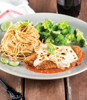 Poulet parmigiana cuit au four