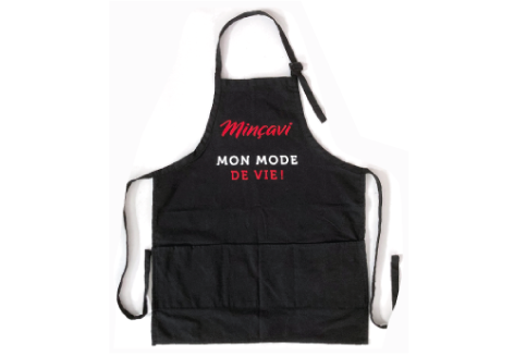Tablier ''Minçavi mon mode de vie''