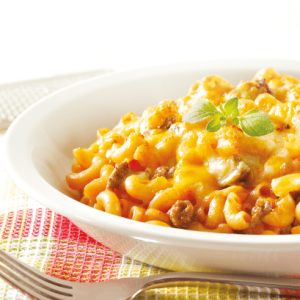 Macaroni gratiné sauce à la viande