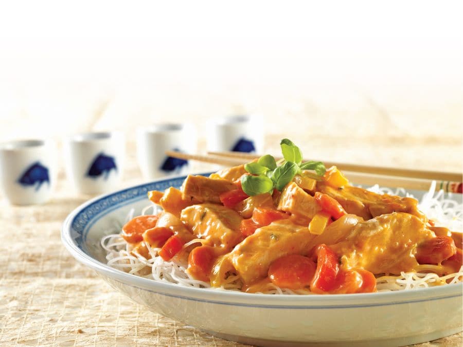 Poulet thaï sauce au cari rouge