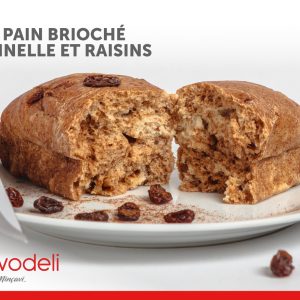 ''Pti'' Pain brioché protéiné cannelle et raisins